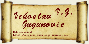 Vekoslav Gugunović vizit kartica